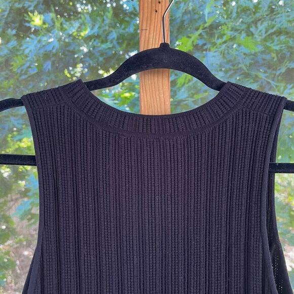 Theory Chloh Enchanted Ribbed Stretch Knit Dress Black Size M - Picture 4 of 10
